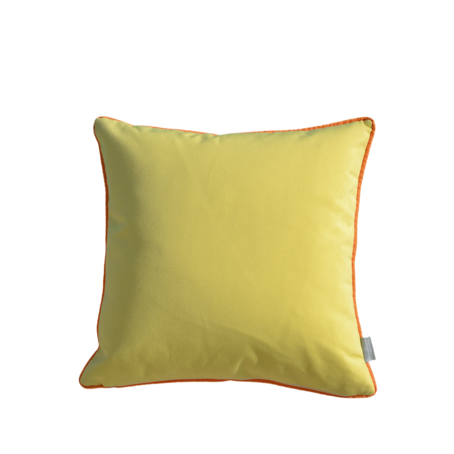 Happy Cushions Kissen in der Farbkombination Zitronen Gelb, Mandarinen Orange und Rosa. Gartenkissen hergestellt in Deutschland von chillisy.