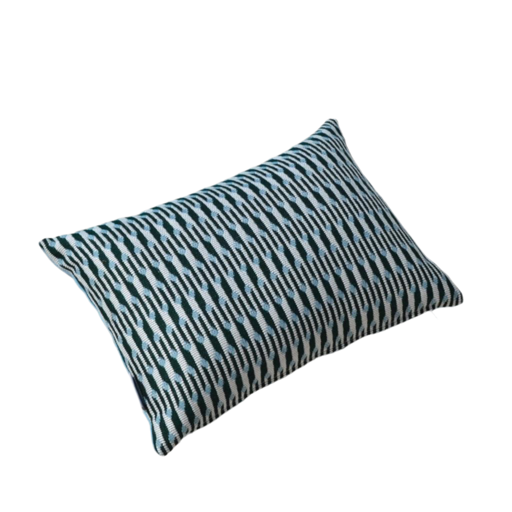 Kissen Sunbrella® Marquetry Aqua Blau