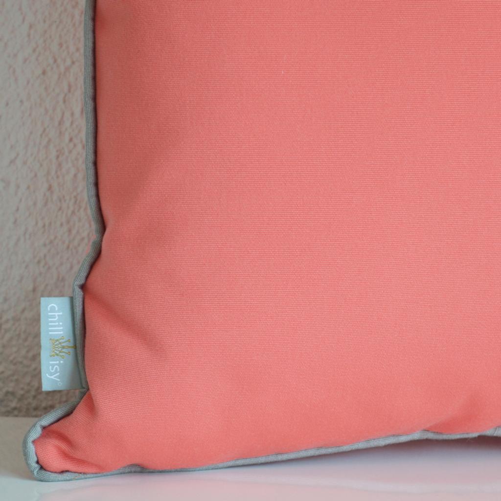 Bootskissen Yachtkissen, Farbe: Pink Grapefruit, Koralle. Indoor, Outdoor, Yacht. Hersteller: chillisy Deutschland.