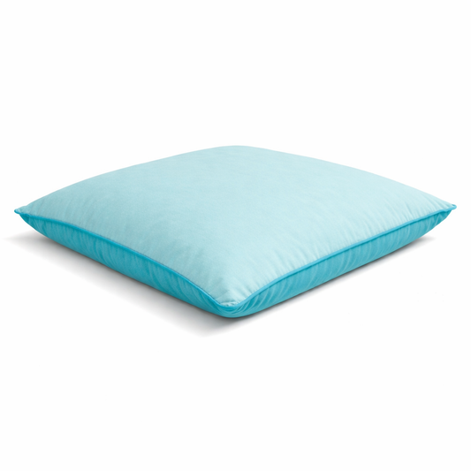 Quadratisches Bodenkissen von chillisy in der Farbe Mint und Türkis aus der Kollektion Happy Cushions