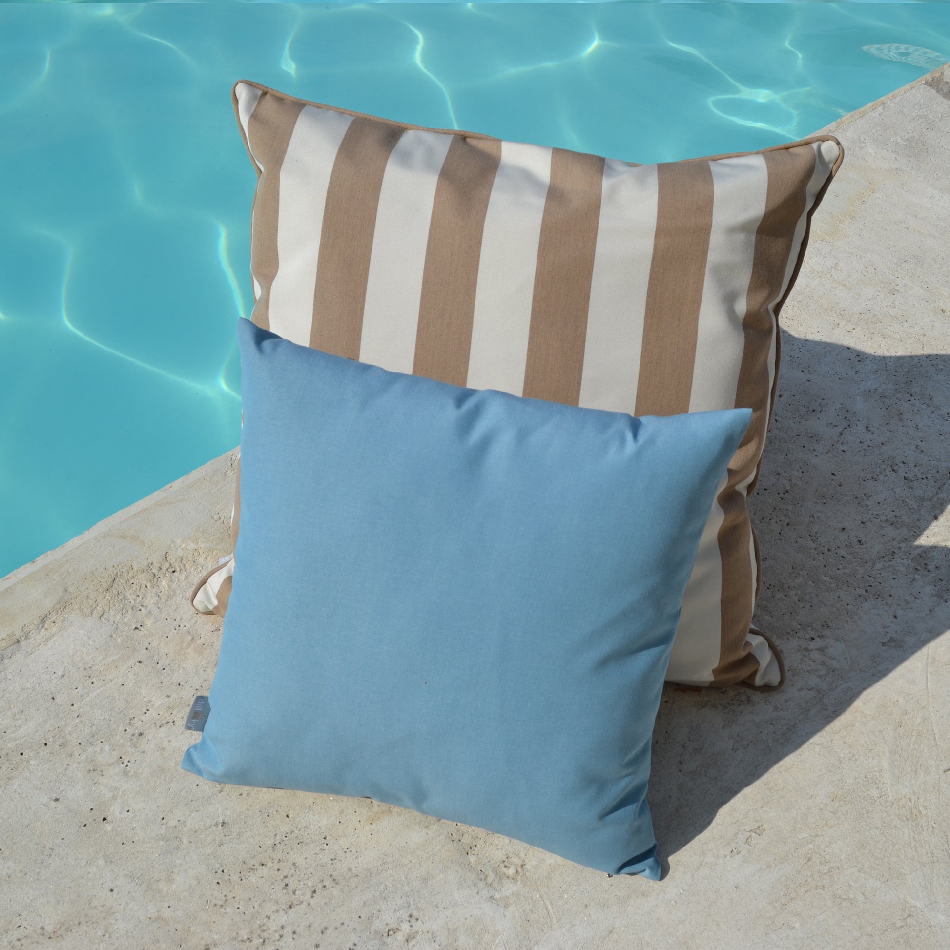Kissen Himmelblau Outdoor ab 40x40cm, cushion sky blue outdoor