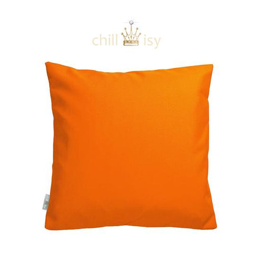 Kissen, Farbe: Orange, Mandarine. Verwendung: Indoor, Outdoor, Yacht. Marke: chillisy. Hergstellt in Deutschland.