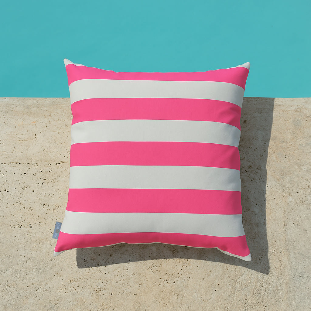 Kissen pink weiß gestreift Gartenkissen von chillisy
