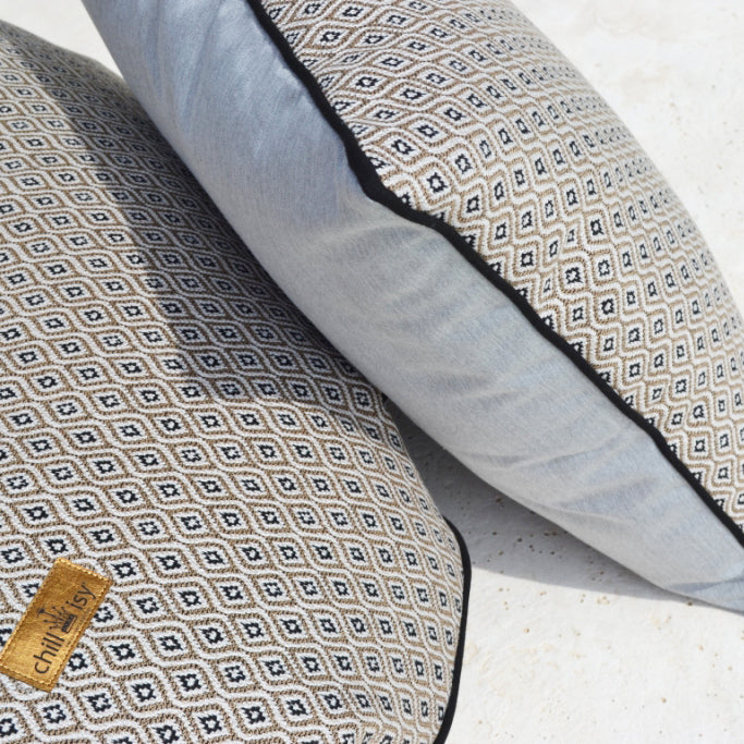 Gartenaccessoires m Boho Style aus witterungsbeständigen Sunbrella Textil, hergestellt von chillisy in Deutschland.