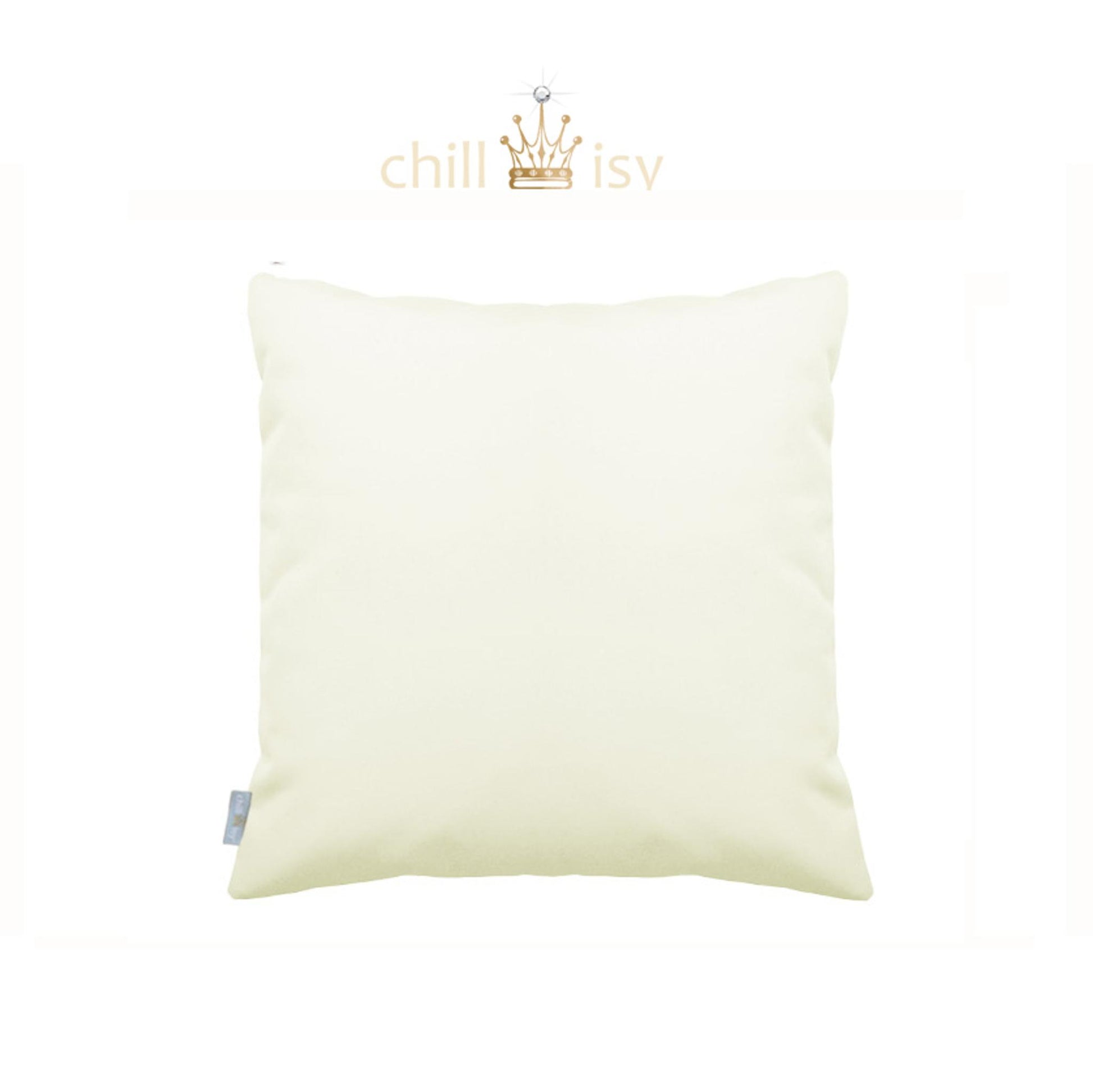 Kissen, Farbe: weiss, Verwendung: Indoor, Outdoor, Yacht. Marke: chillisy. Hergstellt in Deutschland.