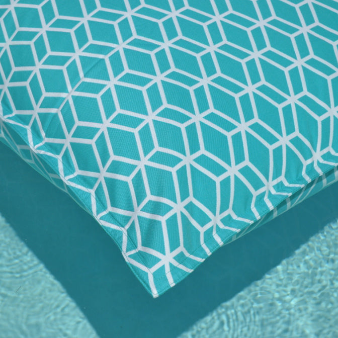 Pool Sitzsack in der Farbe Türkis Weiß von chillisy hergestellt in Deutschland kaufen.