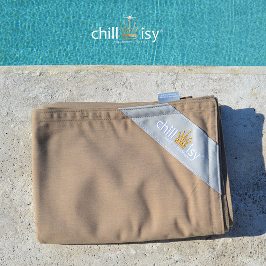 Poolkissenbezug Maxi 190x130 cm in Holzoptik Beige von chillisy