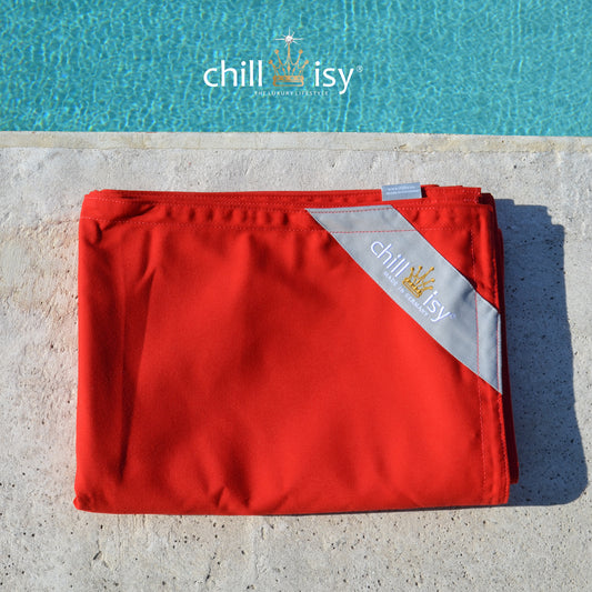 Poolkissenbezug Maxi 190x130 cm von chillisy in Rot.