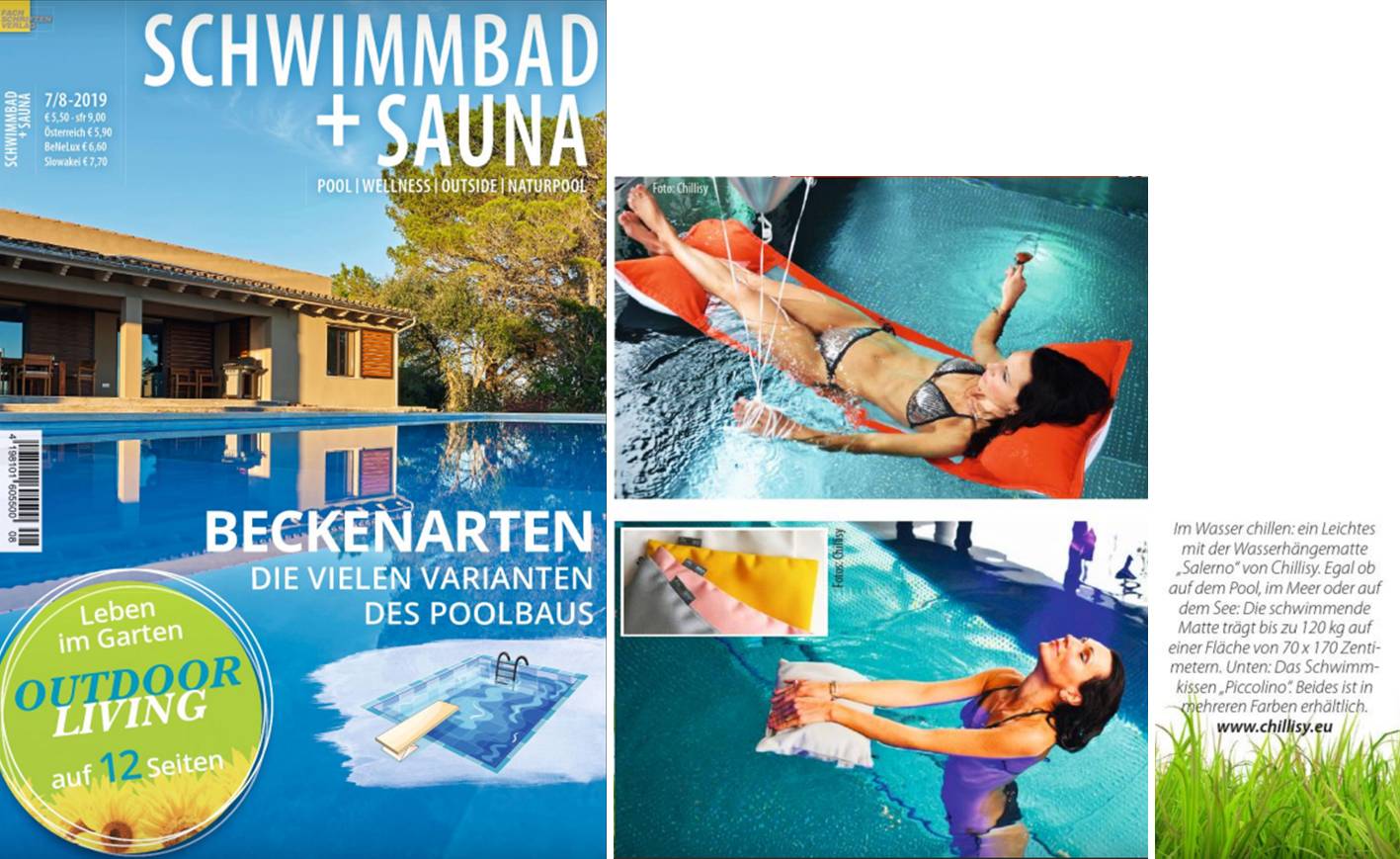 Piccolino Schwimmkissen LE CLUB Beige Gestreift