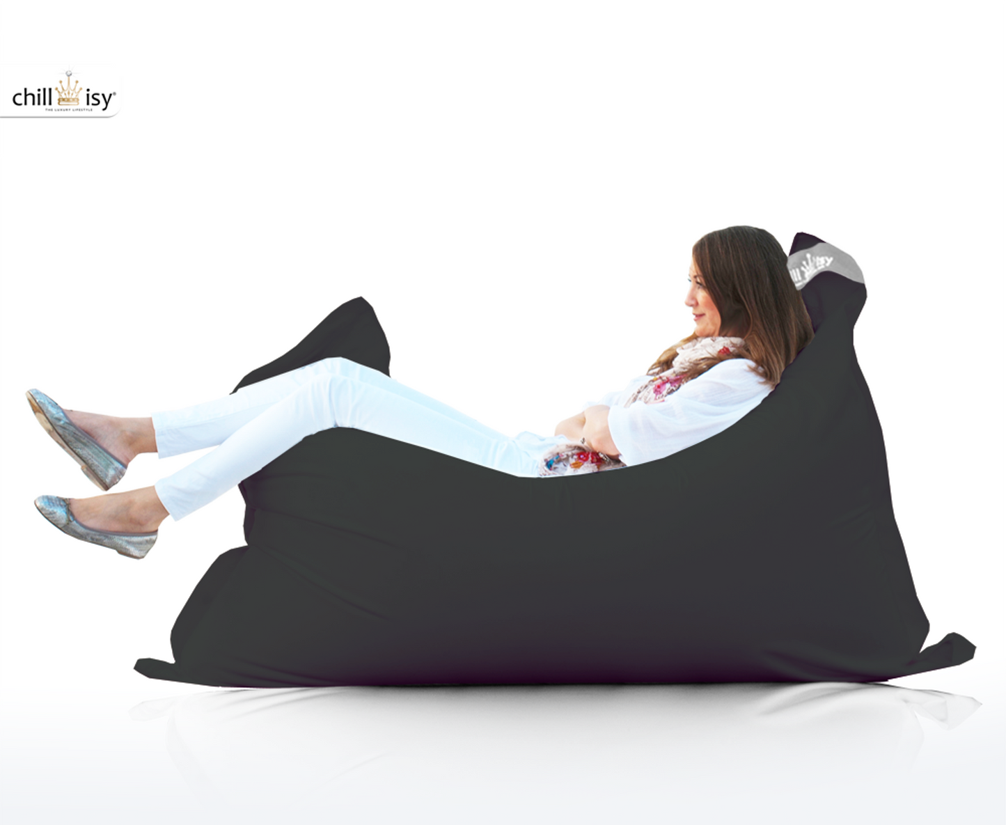 Sitzsack für Outdoor und Indoor, Farbe:  Anthrazit. In Perfektion hergestellt in Deutschland von chillisy.