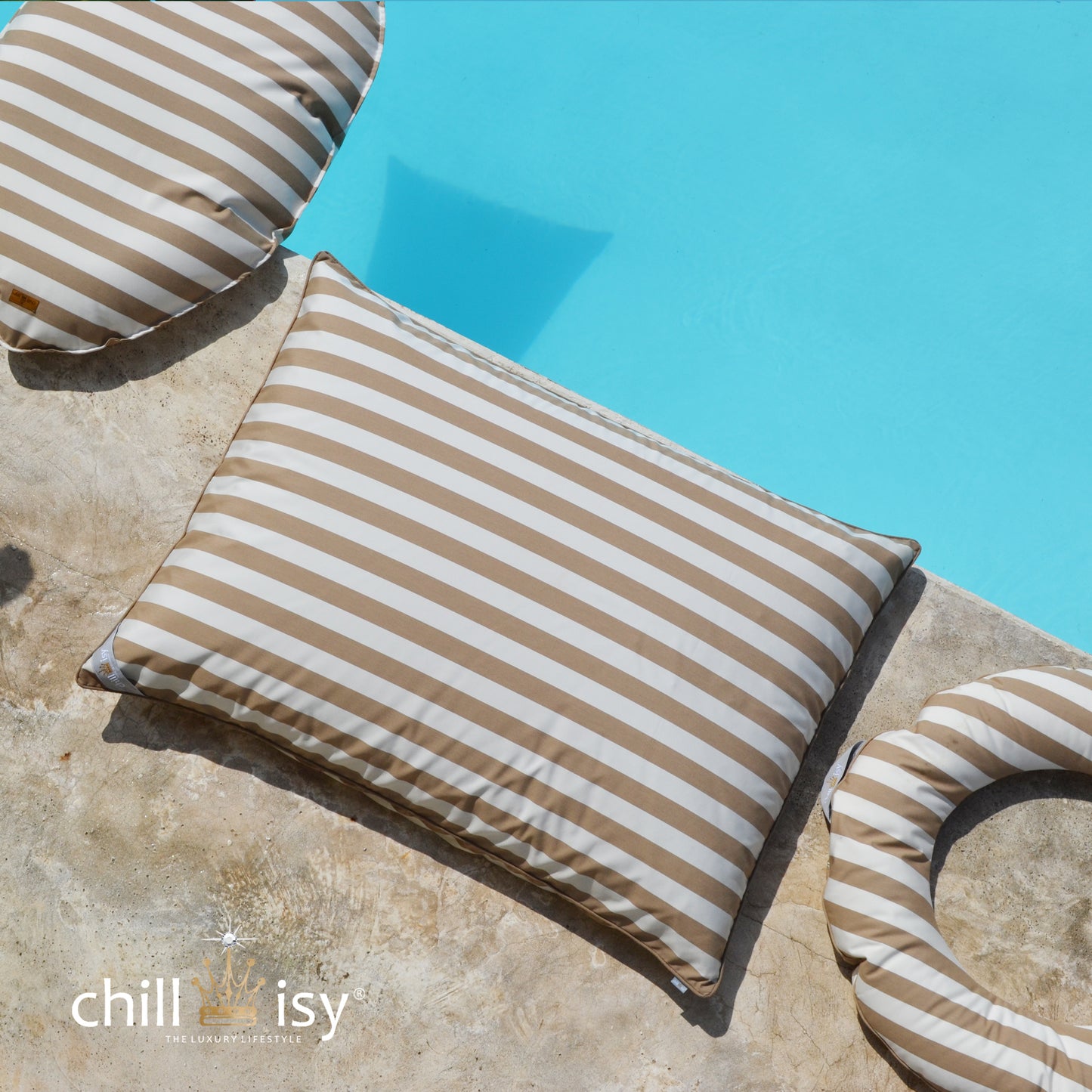 Pool Sitzsack LE CLUB Beige Gestreift