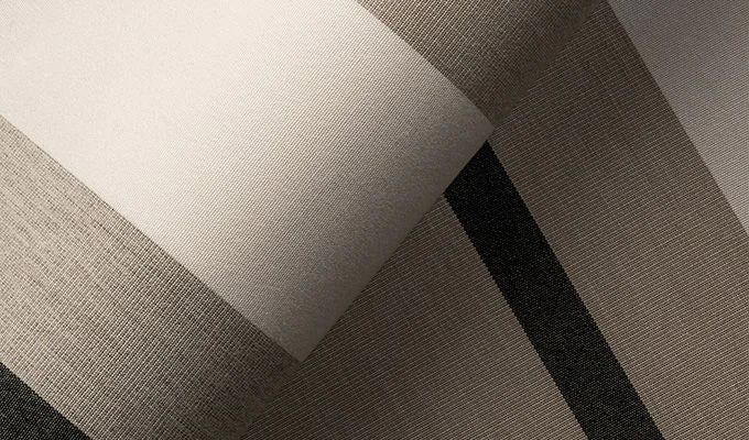 Kissen Sunbrella® Stripes Canyon Grau