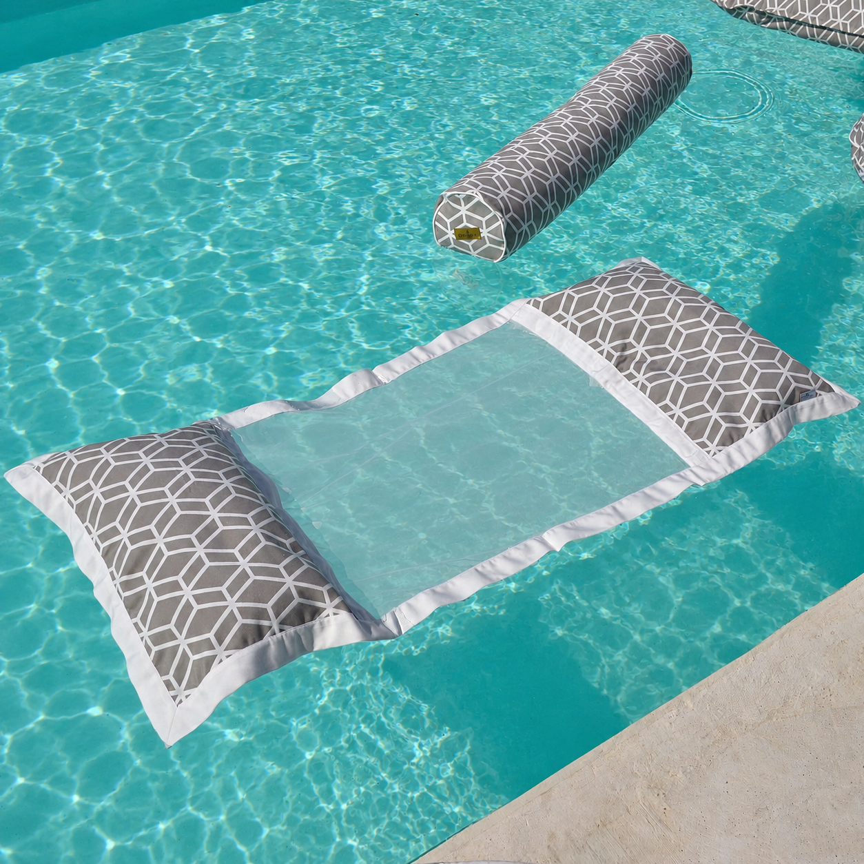 Wasserhängematte Pool-Hängematte Crystal Grau