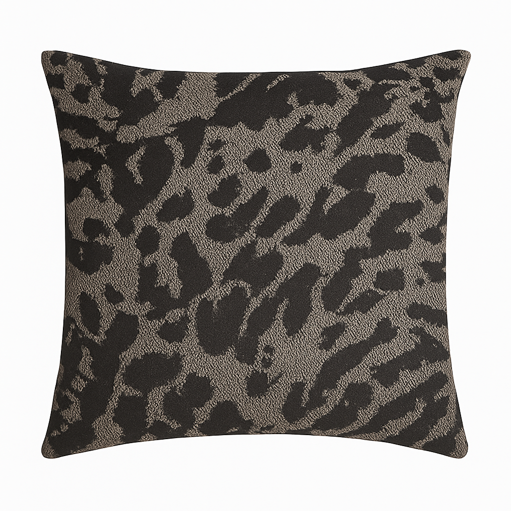 Kissen Leo Schwarz/Taupe - Indoor