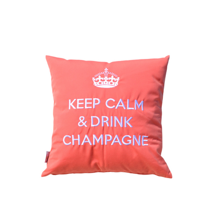 Kissen KEEP CALM & DRINK CHAMPAGNE Pink Grapefruit