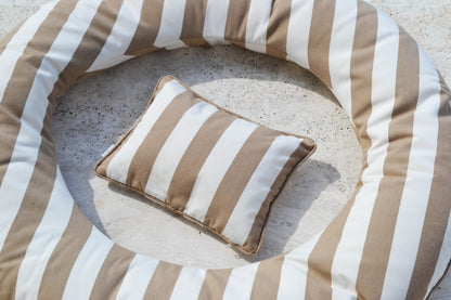 Schwimmkissen Piccolino Beige Weiß gestreift 30x40 cm von chillisy.