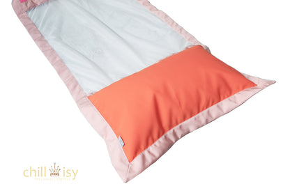 Wasserhängematte Menorca II, Farben: Rosa - Apricot - Pink Grapefruit, Hersteller: chillisy, weltweiter Versand.