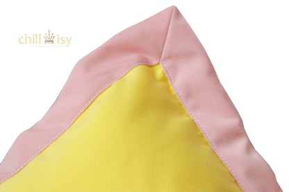 Wasserhängematte Schwimmliege Mallorca von chillisy hergestellt in Deutschland.  Farbe: Orange, Rosa, Limonen Gelb.