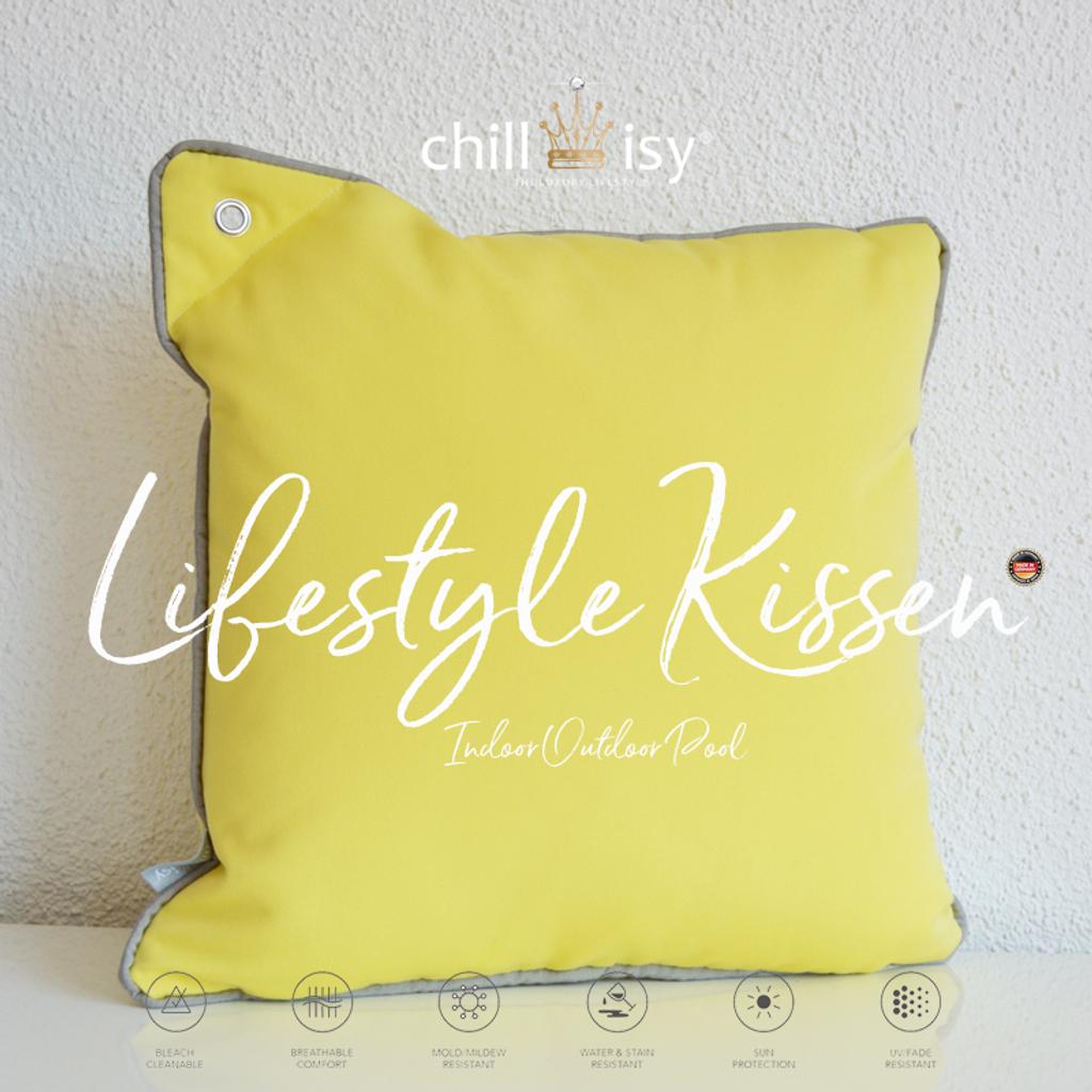 Yachtkissen Bootskissen, Farbe: Limone Gelb, Verwendung: Indoor, Outdoor, Yacht; Marke: chillisy; Hergestellt in Deutschland. Yacht cushion boat cushion, color: lime yellow, use: indoor, outdoor, yacht; Brand: chilly; Made in Germany. Worldwide shipping.