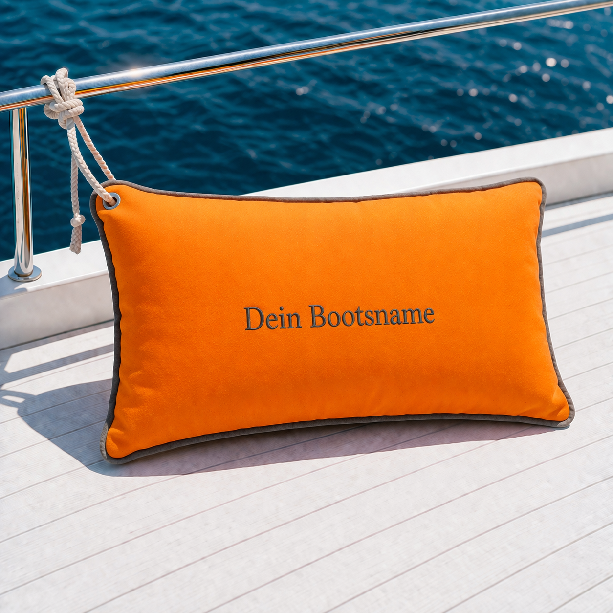 Orange boat cushions