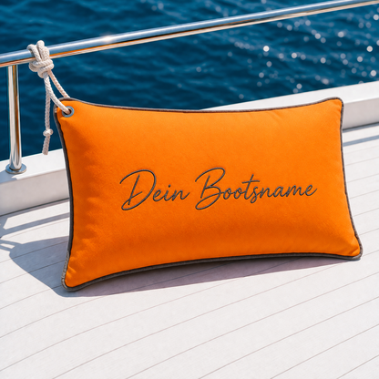Orange boat cushions