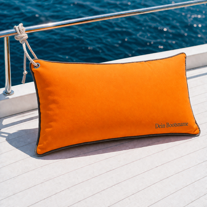 Orange boat cushions