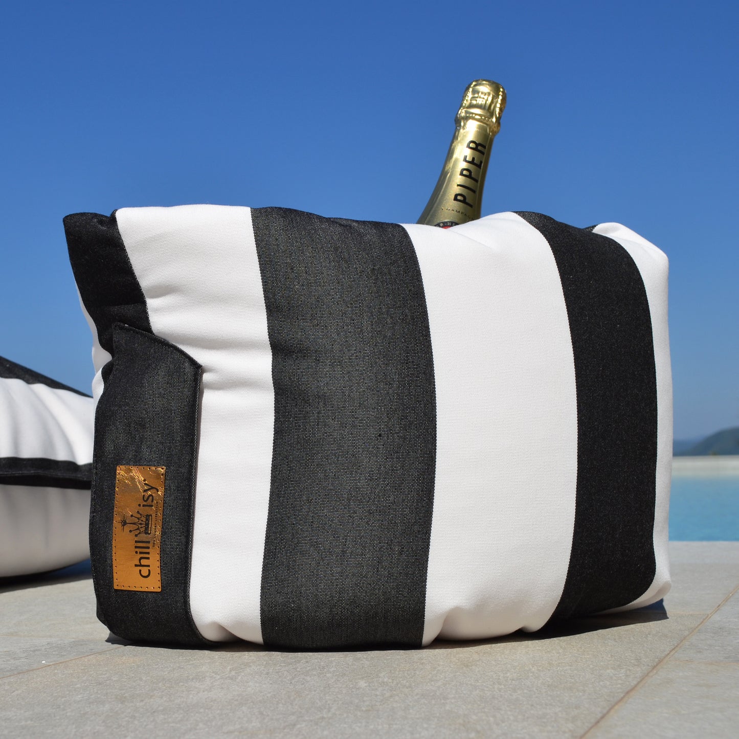 Flaschenkühler schwimmender Champagne Belt "Sveti Stefan" für Flaschen bis zu 1,5 Liter Magnum, Marke: chillisy
