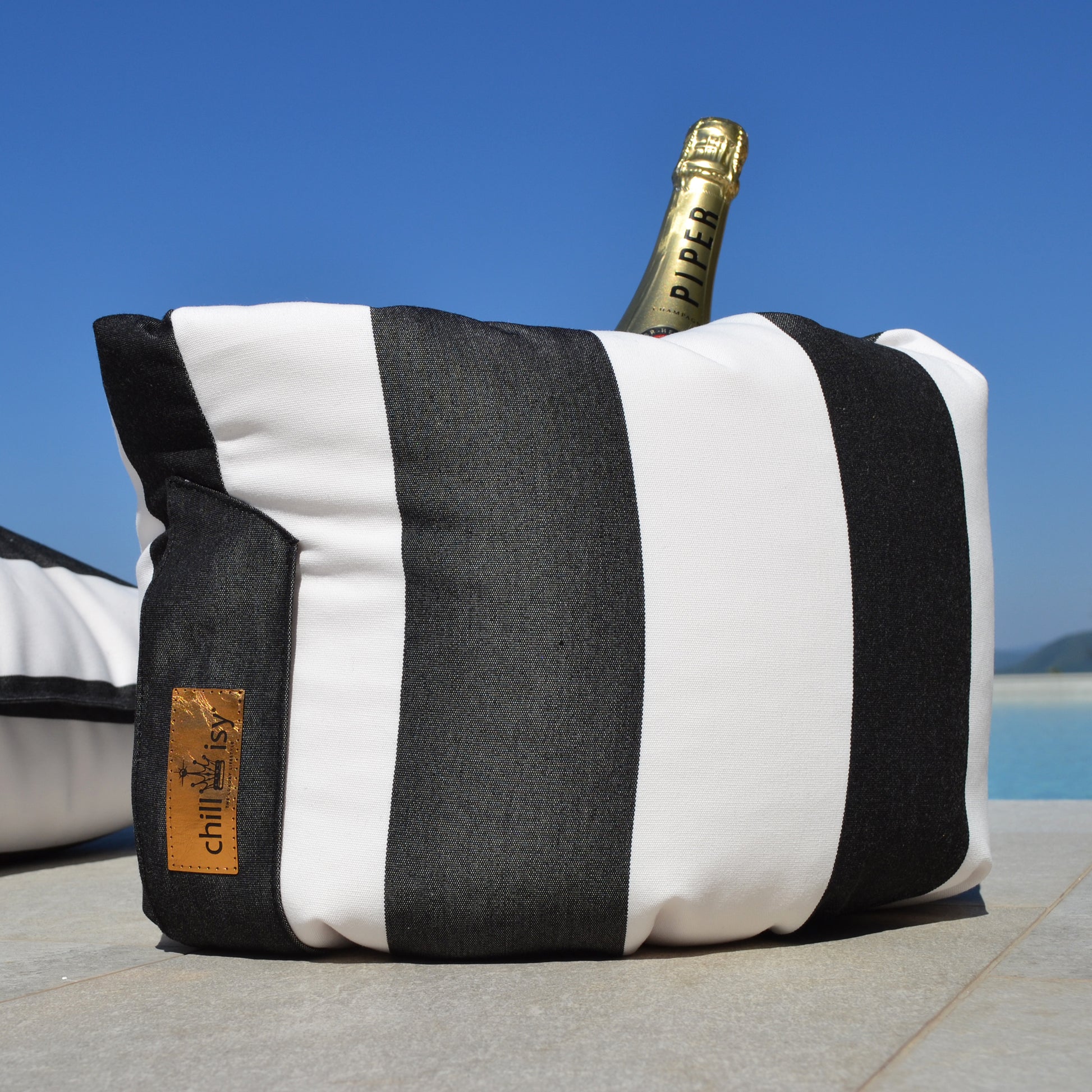 Flaschenkühler schwimmender Champagne Belt "Sveti Stefan" für Flaschen bis zu 1,5 Liter Magnum, Marke: chillisy