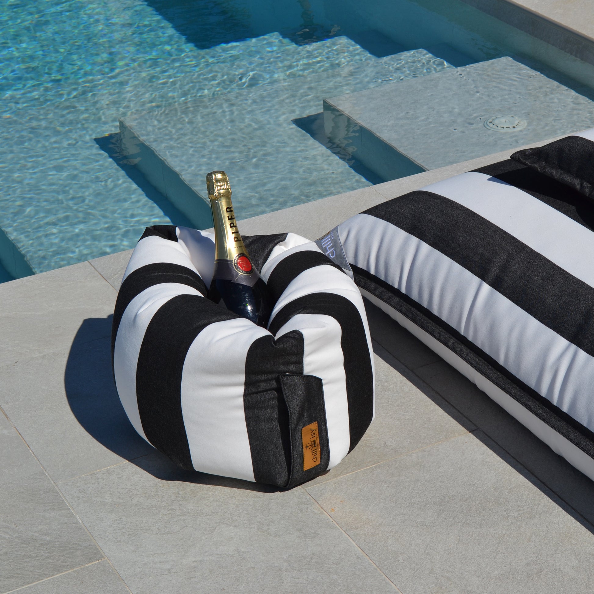 Flaschenkühler schwimmender Champagne Belt "Sveti Stefan" für Flaschen bis zu 1,5 Liter Magnum, Marke: chillisy