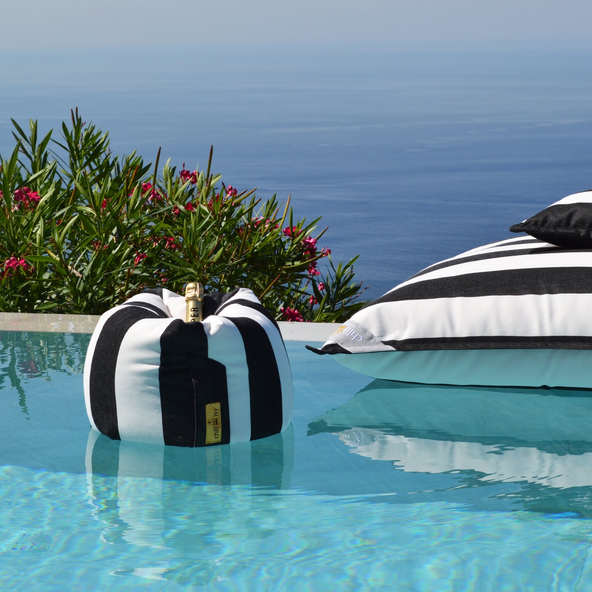 Flaschenkühler schwimmender Champagne Belt "Sveti Stefan" für Flaschen bis zu 1,5 Liter Magnum, Marke: chillisy
