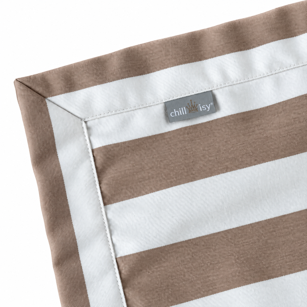 Beige weiß gestreifte chillisy Ersatz- bzw. Wechselbezug für Wasserhängematte von chillisy im Detail