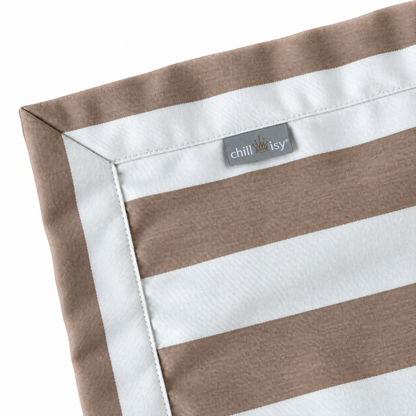 Beige weiß gestreifte chillisy Ersatz- bzw. Wechselbezug für Wasserhängematte von chillisy im Detail