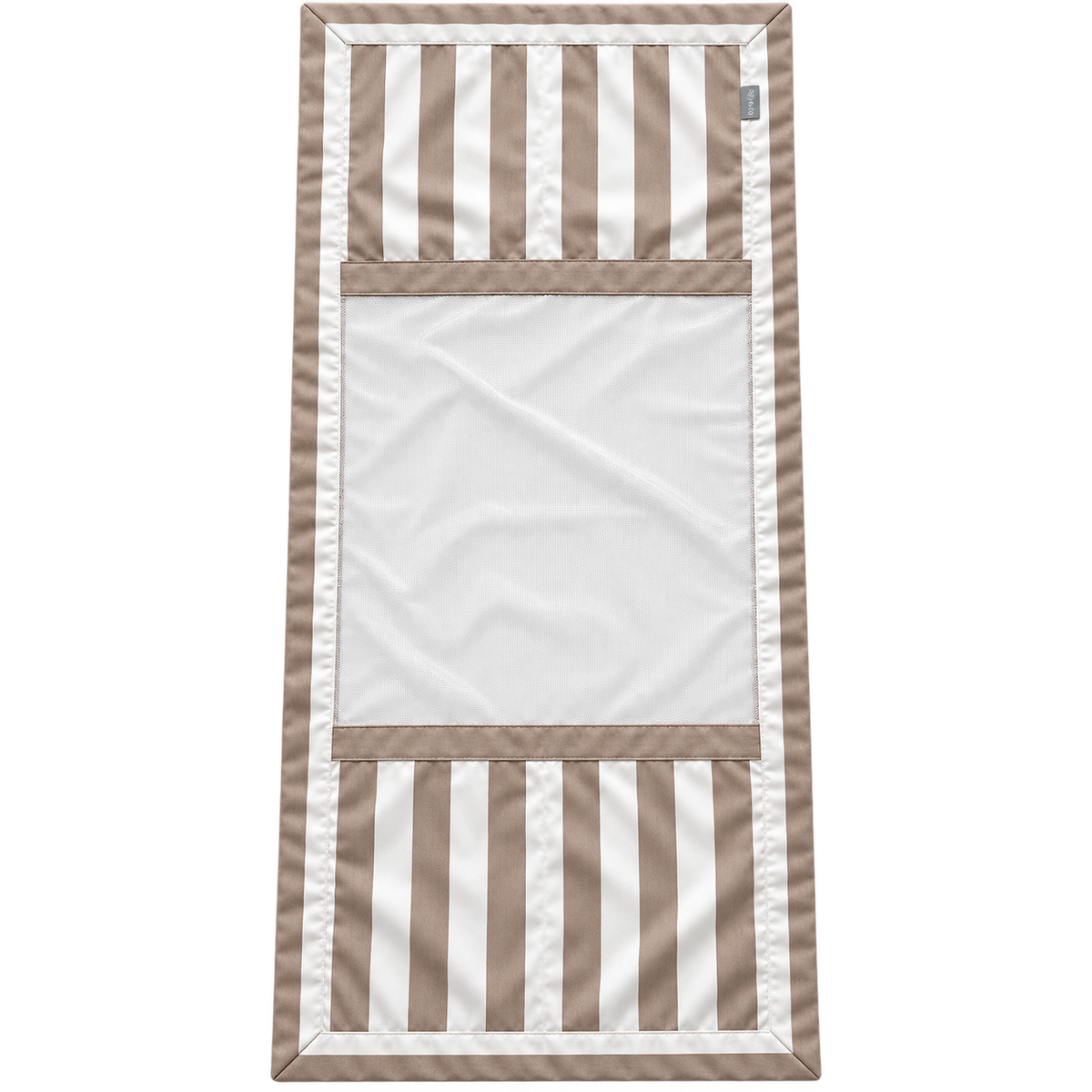 Beige weiß gestreifte chillisy Ersatz- bzw. Wechselbezug für Wasserhängematte von chillisy.