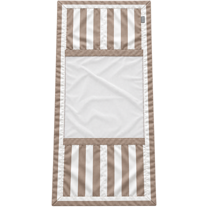 Beige weiß gestreifte chillisy Ersatz- bzw. Wechselbezug für Wasserhängematte von chillisy.