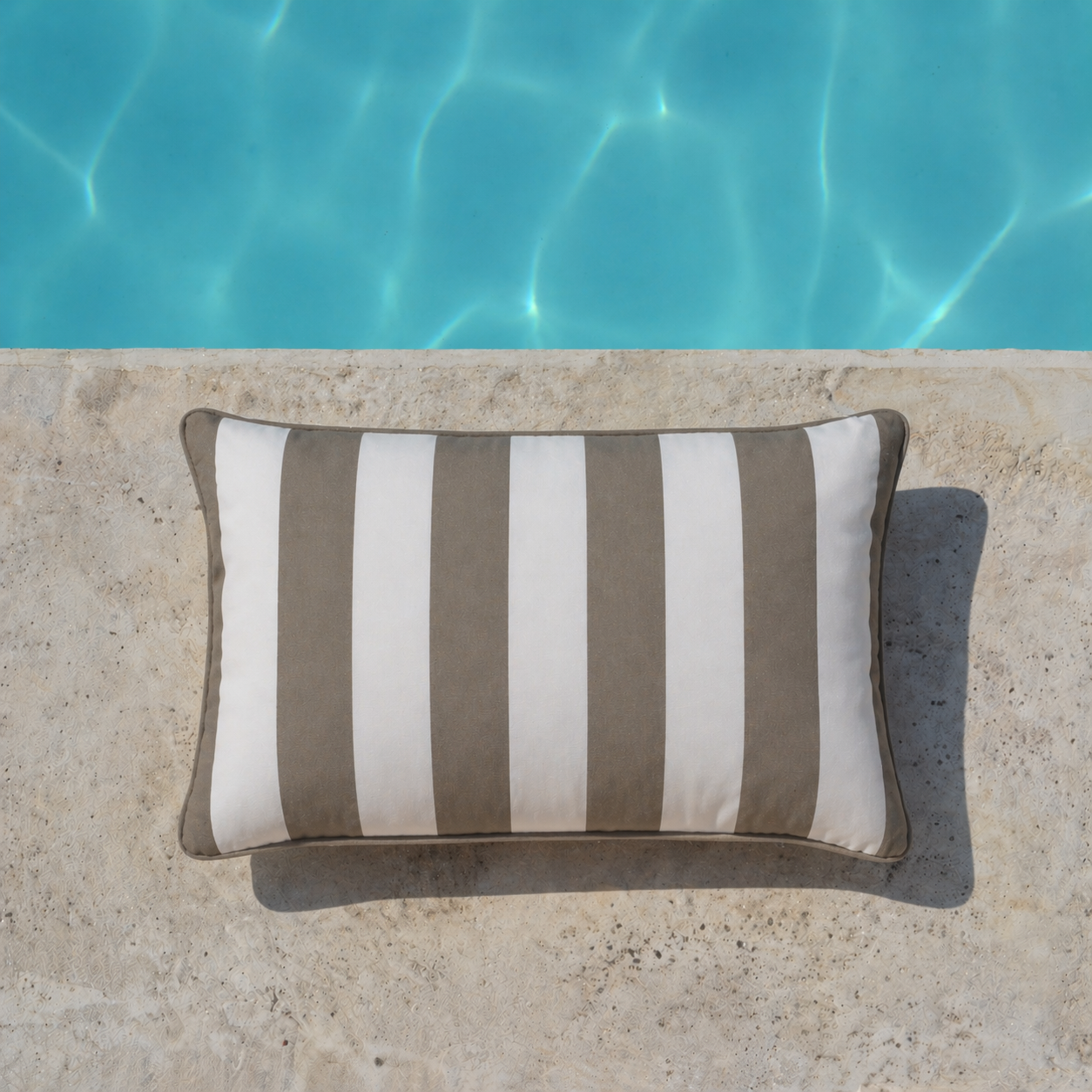 Chillisy Yacht Cushion, brown and white striped | Made in Germany