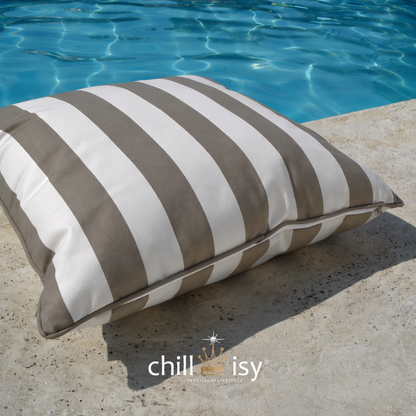 Chillisy Yacht Cushion, brown and white striped | Made in Germany