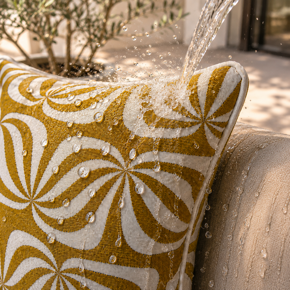 Outdoor Kissen chillisy Goldfalter Riviera Gold