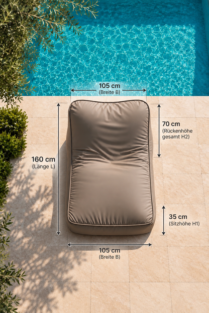 Outdoor Chaise Lounge XL | Hergestellt in Deutschland | chillisy®