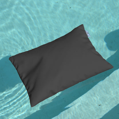 chillisy PICCOLINO Schwimmkissen und Reisekissen 30x40 cm in Anthrazit schwimmend im Pool – ultraleichtes Outdoor Kissen für Pool, Strand und Reise, hergestellt in Deutschland.