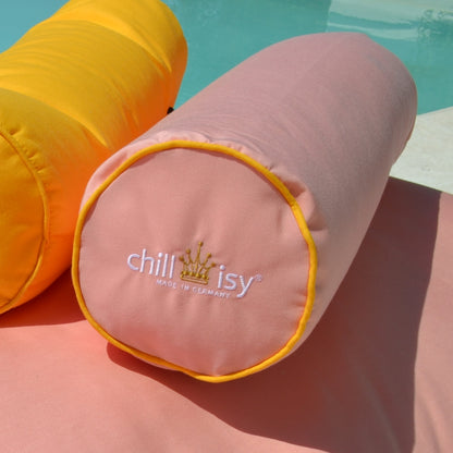 Schwimmnudel Happy Colors Luxus, Farbe: Rosa Gelb. Verwendung: Wasser, Indoor, Outdoor, Yacht. Marke: chillisy, Kollektion: Summertime.