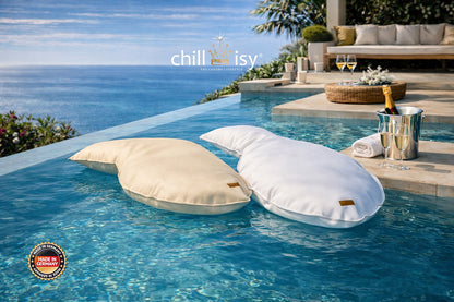 chillisy® SHARKY – Premium Poolkissen für Pool, Spa & Yacht | Luxus Schwimmkissen | Made in Germany