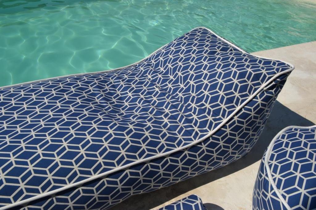 Daybed, Sonnenliege, Poollounger, Blau, chillisy, gemütlich, online kaufen.