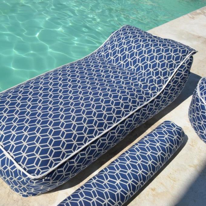 Daybed, Sonnenliege, Poollounger, Blau, chillisy, gemütlich, online kaufen.