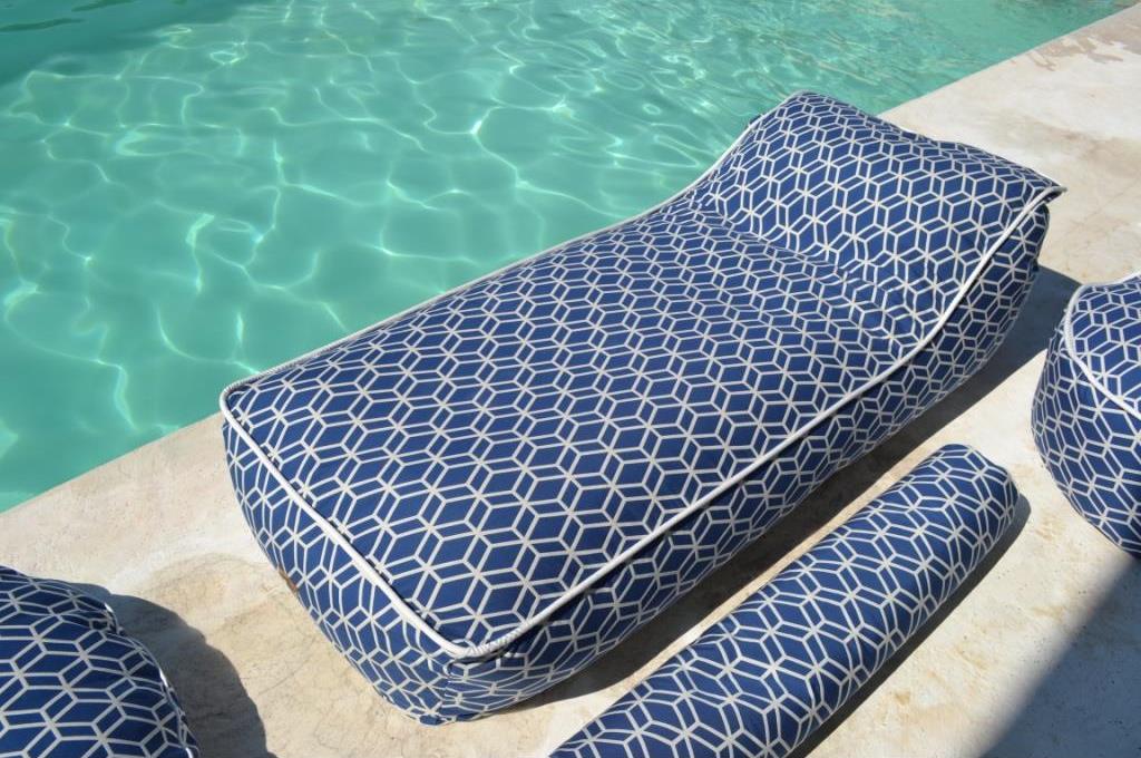 Daybed, Sonnenliege, Poollounger, Blau, chillisy, gemütlich, online kaufen.