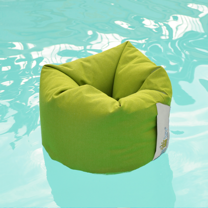 Grüner schwimmender Flaschenkühler CHAMPAGNE BELT langlebig aus Stoff, nachhaltig in Deutschland hergestellt. In 28 modernen Farben erhältlich.