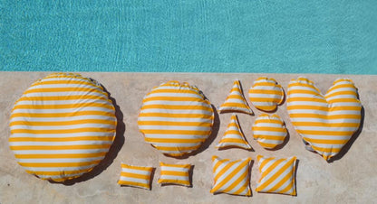 Badeinsel Capri Gelb-Weiß