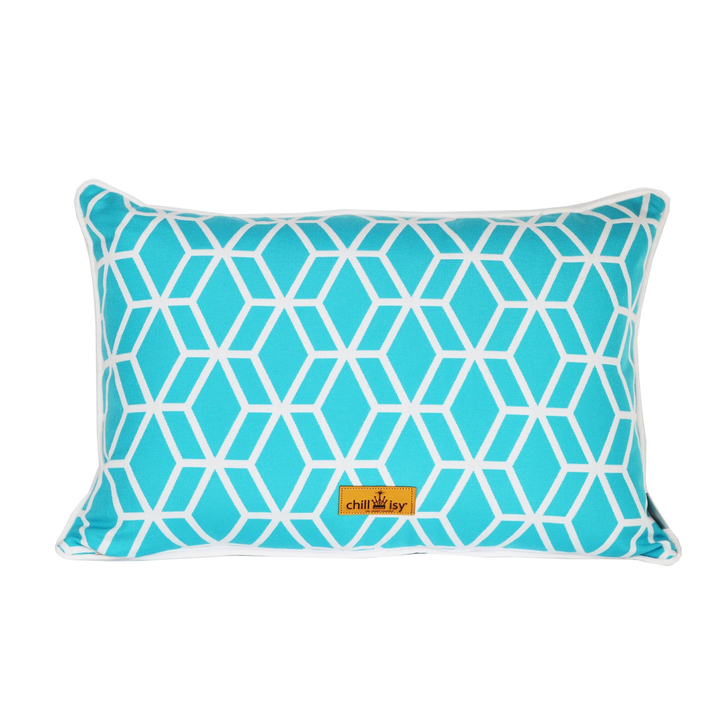 Cushion Crystal Gold Turquoise