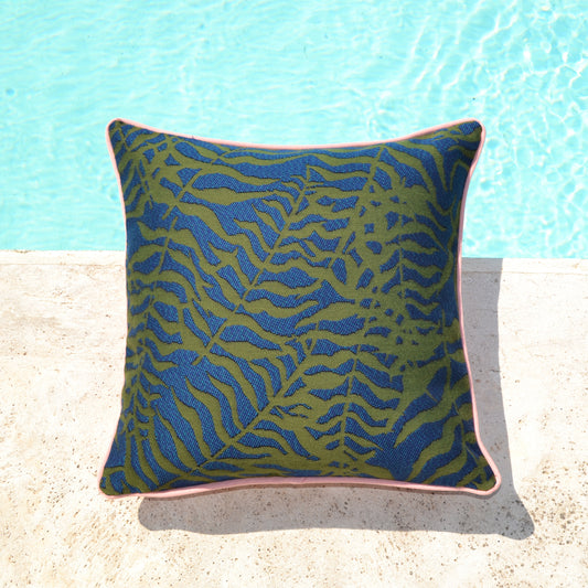 Cushion Sunbrella Ikebana Bayou, color: green, blue, pink. Usage: Indoor, Outdoor, Yacht. Made in Germany. Shipping worldwide. Brand: chillisy.