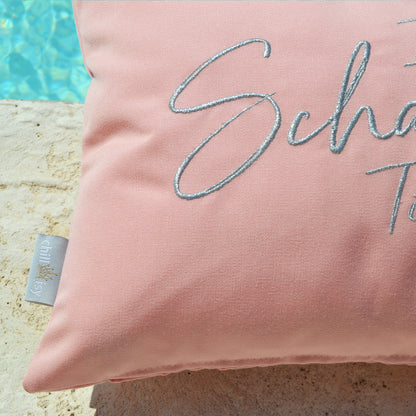 Kissen Champagner Schampus Time, Farbe: rosa, silber. Marke: chillisy. Online kaufen.