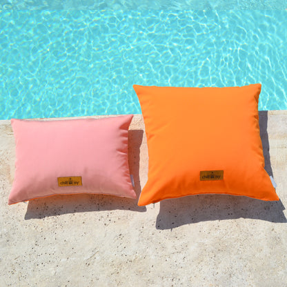 Kissen Sunbrella Double Orange Rosa - 2er Set. Weltweiter Versand. Sunbrella Double Cushion Orange Pink - Set of 2. Worldwide shipping.